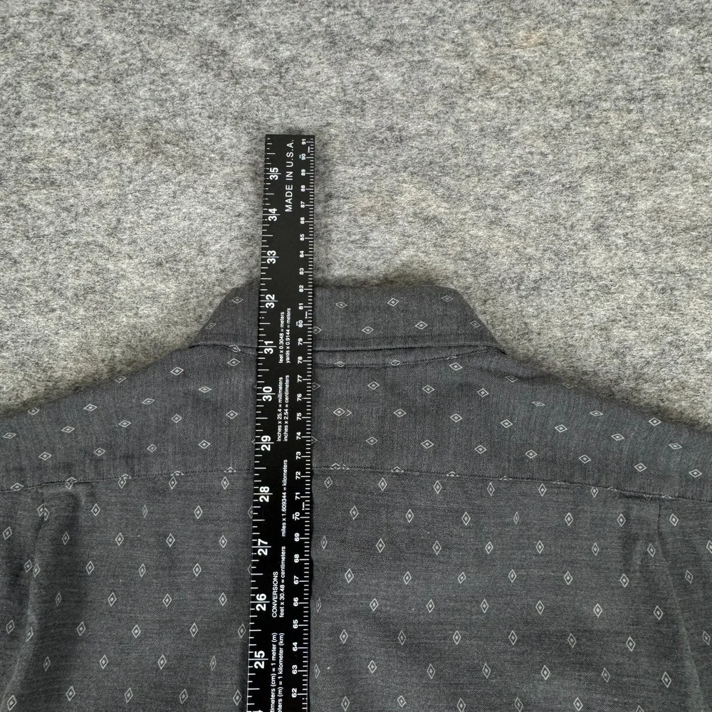 Polo Ralph Lauren Button Up Shirt Long Sleeve Geometric Gray Mens Large L